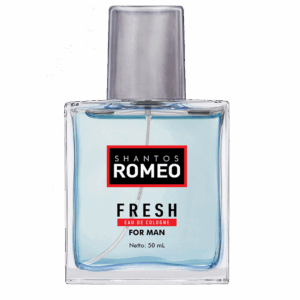 Shantos Romeo Fresh Eau De Cologne Perfume Blue : Aroma yang cocok untuk yang ingin terkesan fresh, menawan, sensasional, dan trendy.